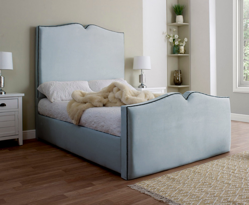 Love Heart 3ft Single Ottoman Bed Frame - Naples Grey