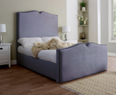 Love Heart 3ft Single Ottoman Bed Frame - Velvet Cream