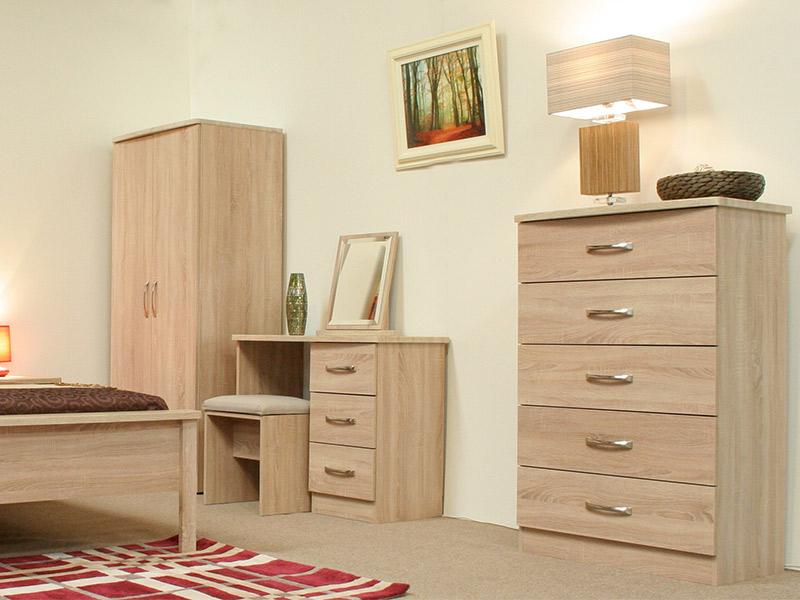 Lungo Mid Oak Bedend Chest (2 Drawers)