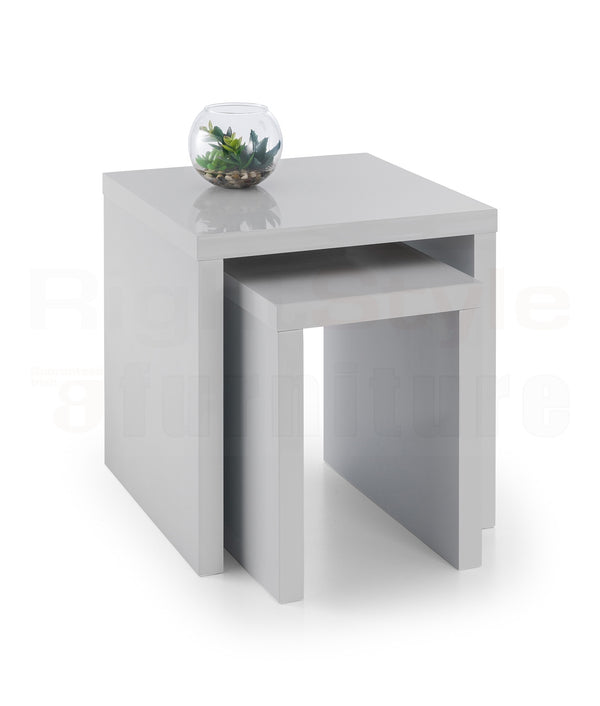 Marker High Gloss Nest Of Tables Grey