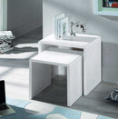 New York High Gloss White Nest Of 2 Tables