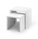 New York High Gloss White Nest Of 2 Tables