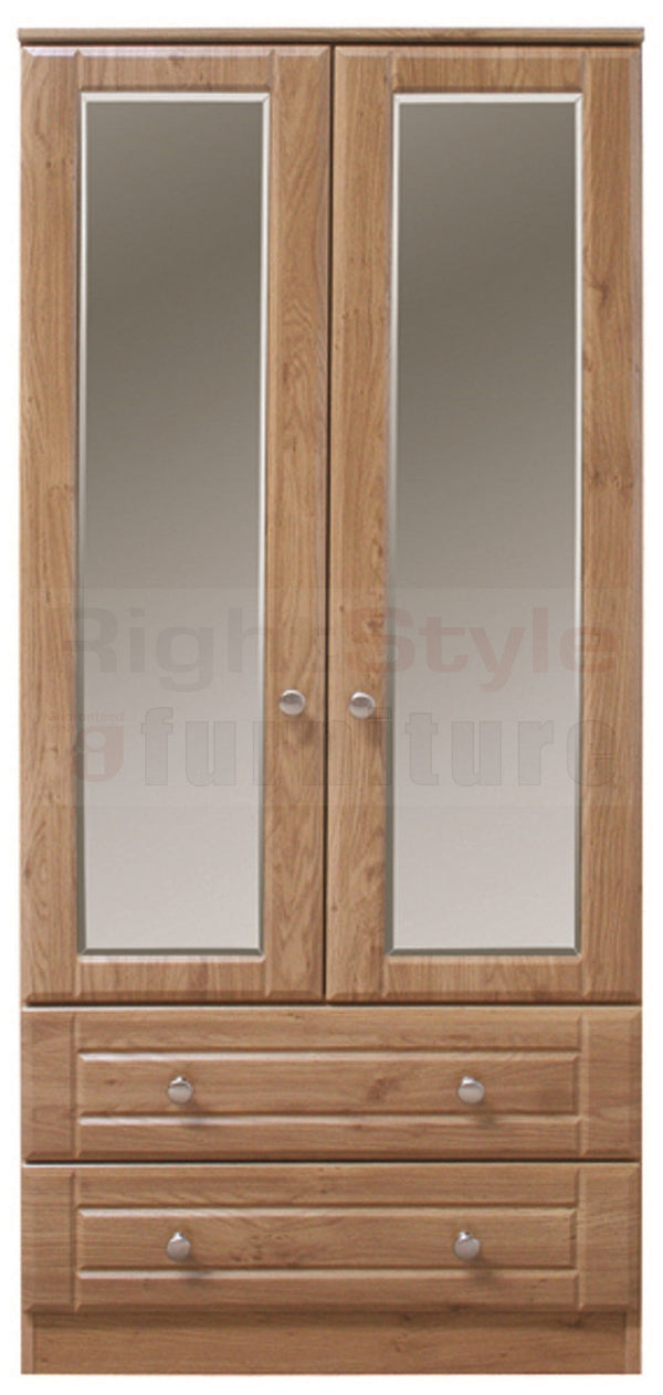 Nore 2 Door/2 Drawer Robe with Mirrors