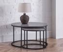 Perth Round Nesting Coffee Table - Concrete Grey