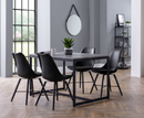 Perth Dining Table with 4 Kari Black Dining Chair - 4PC Full Set