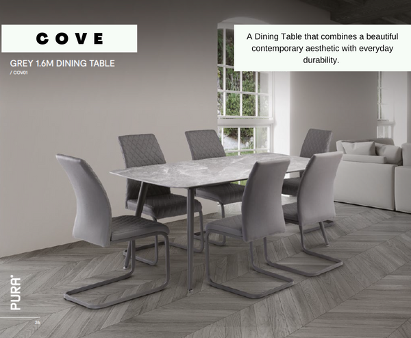 Cove 1.6M Dining Table - Grey