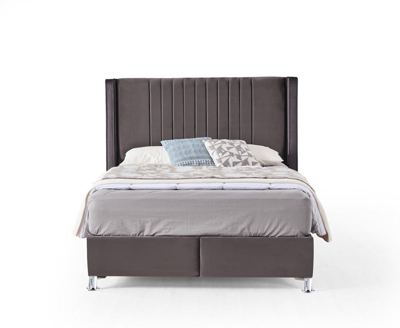 Roma 4ft 6 Double Ottoman Bed Frame - Cream | Grey