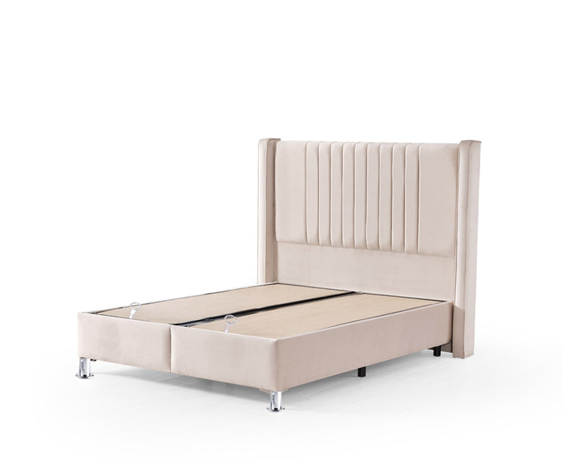 Roma 4ft 6 Double Ottoman Bed Frame - Cream | Grey