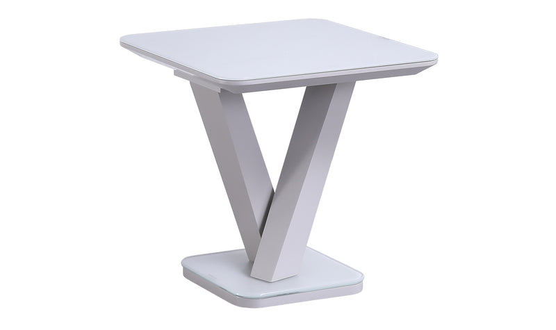 Rafael Lamp Table - Light Grey Matt