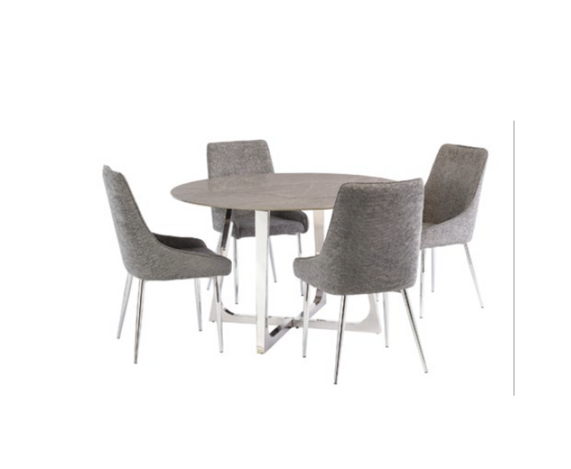 Desi 1.35M Round Dining Table - Grey