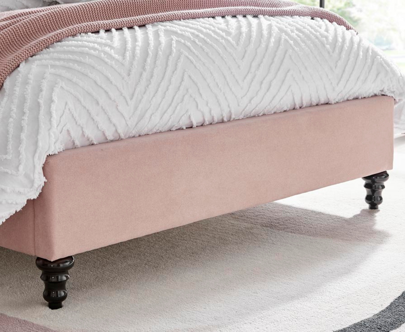 Riley 4ft6 Double Bed Frame - Baby Pink