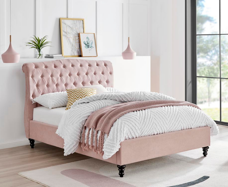 Riley 3ft Single Bed Frame - Baby Pink