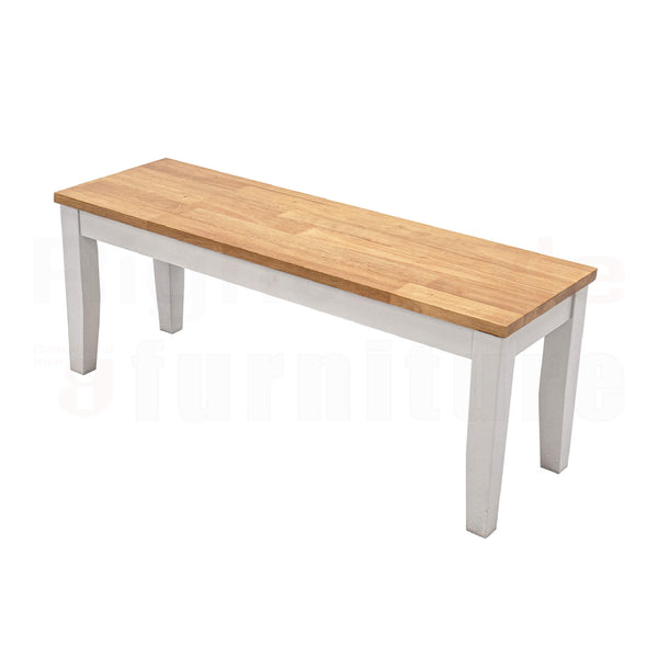Rona Bench, Grey, Solid Seat