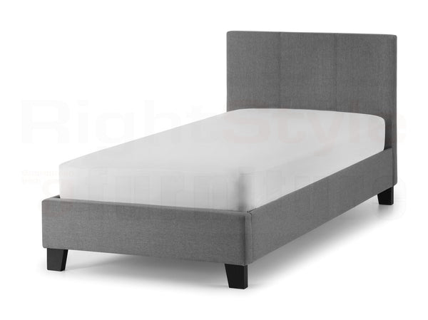 Ruben L.Grey Linen Bed 90Cm
