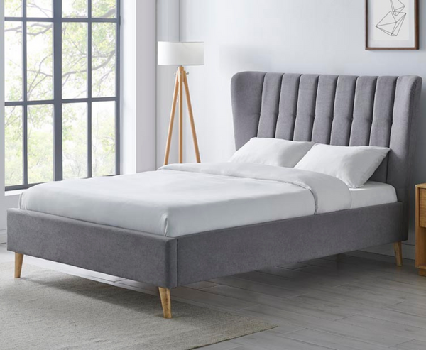 Sparo 4ft6 Double Bed Frame - Light Grey