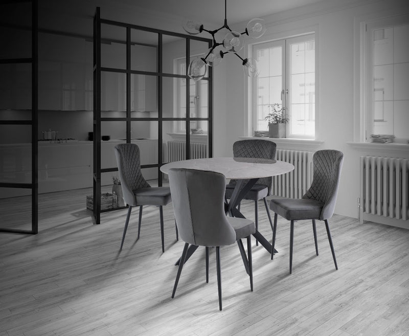 Tokyo 1.2m Round Dining Table - Grey