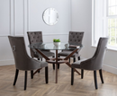 Veniti Knockerback Dining Chair - Grey