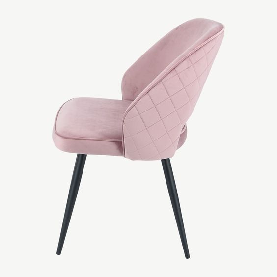 Sutton Velvet Dining Chair - Pink