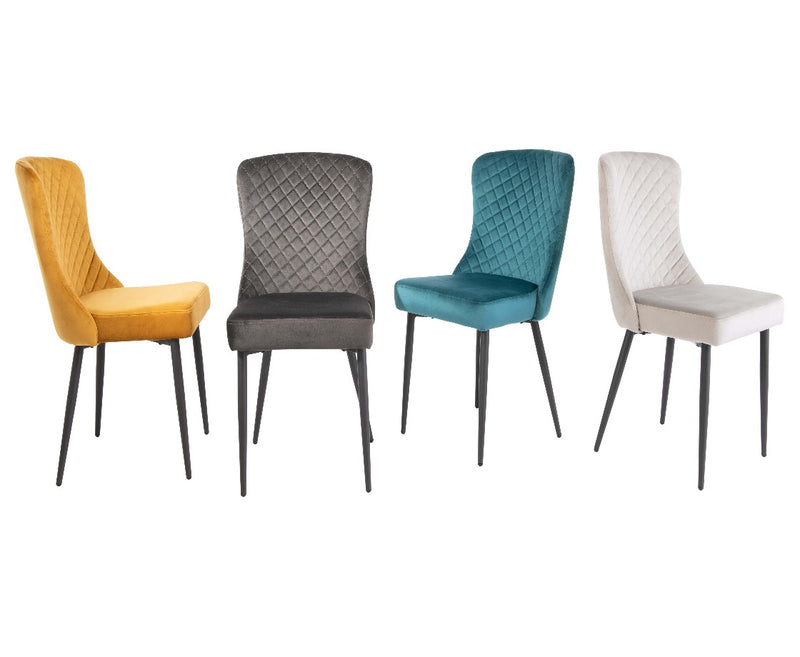 Halle Velvet Dining Chair - 4 Colours