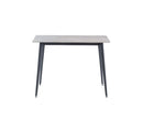 Hugo 1.3m Dining Table - Rebecca Grey with Black Leg