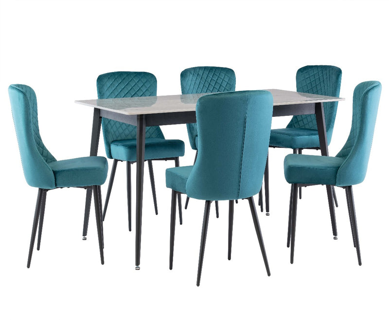 Halle Velvet Dining Chair - 4 Colours