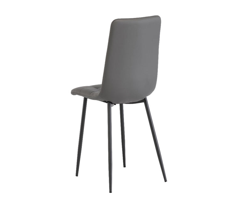 Virgo Dining Chair - Grey with Grey Legs